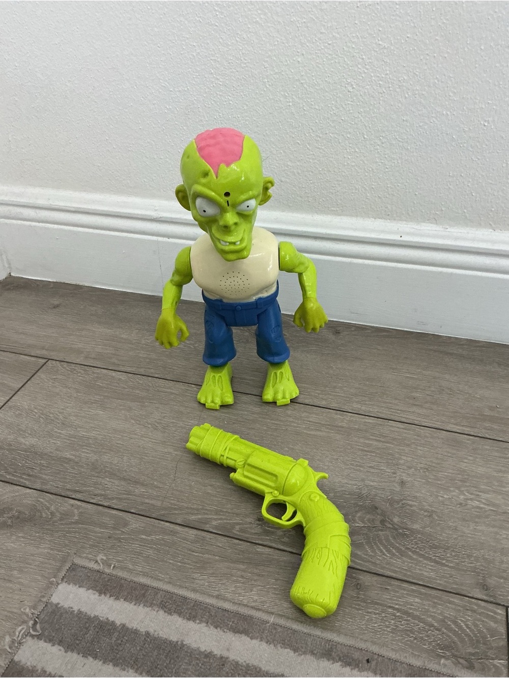Green and Pink Zombie Action Figure with Toy Blaster - Kids Toys